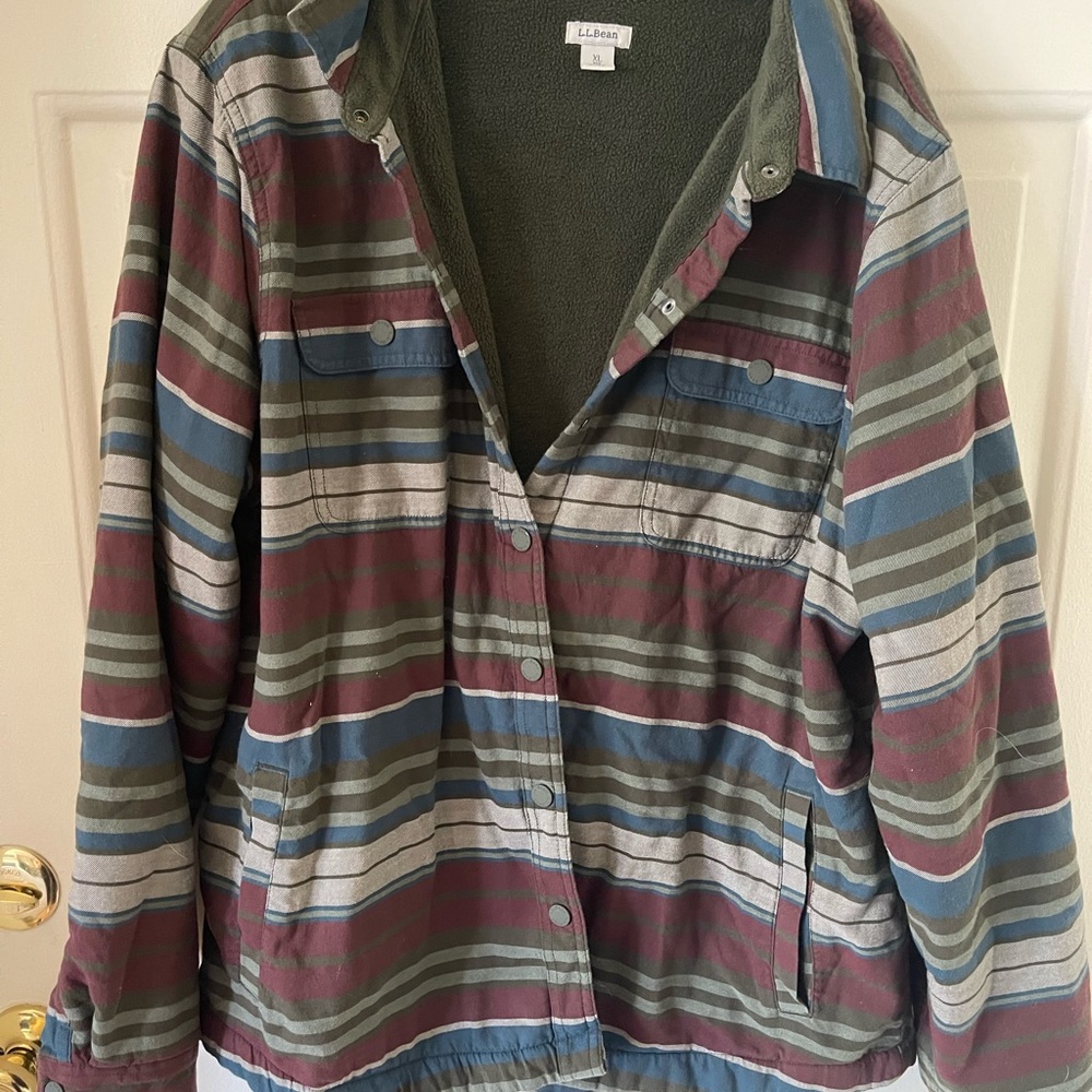 LL Bean Fleece Button-Up